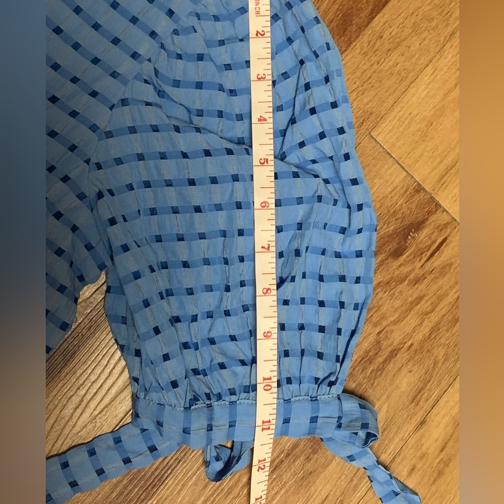 English Factory Gingham Tiered Midi Dress With Bow Puff Sleeve Maxi Sundress NWT - Picture 17 of 17